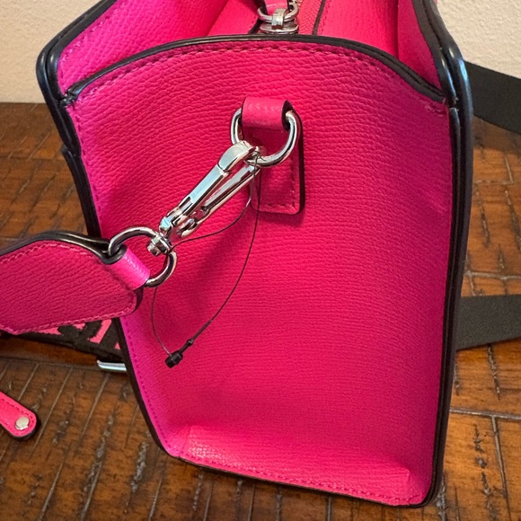 Karl Lagerfeld Paris Maybelle Fuchsia Satchel with Cartoon Motif - Picture 9 of 14